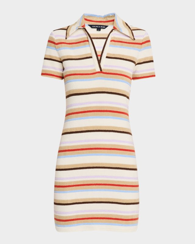 Bailey Stripe Short-Sleeve Polo Dress